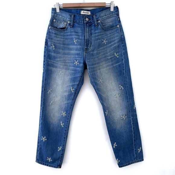 Madewell High Rise The Perfect Summer Straight Leg Jeans Daisy 🌼 Edition - Picture 3 of 11